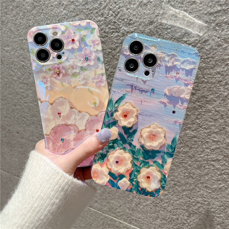 Flower Phone Case For Samsung Galaxy-Pink