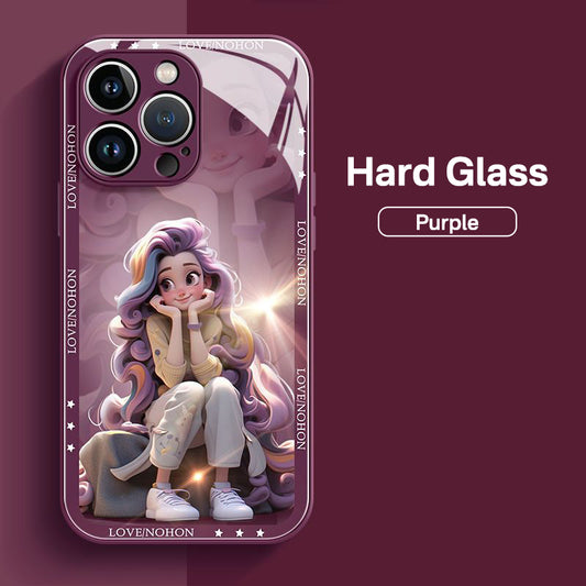 Hard Glass Phone Case For iPhone 13/14/15 Pro Plus Max