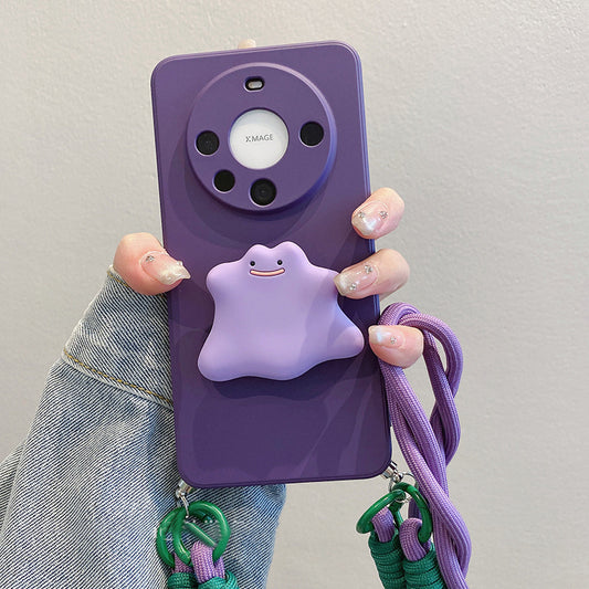 Purple Ghost PHONE COVER With Ring Holder and Lanyard For Samsung Galaxy All