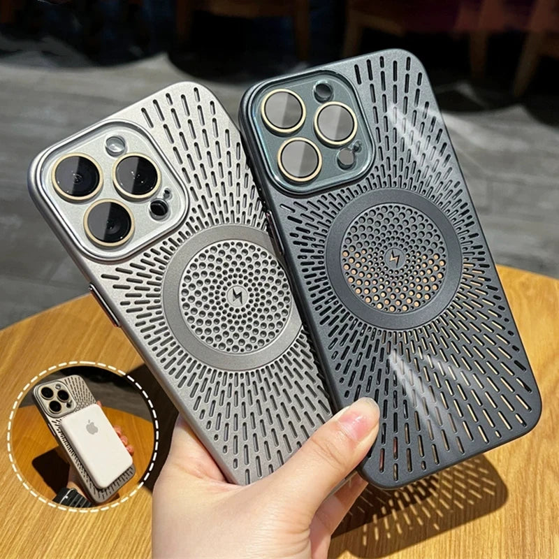 Heat Dissipation Hollow Phone Case For iPhone 15/14/13 Pro Max