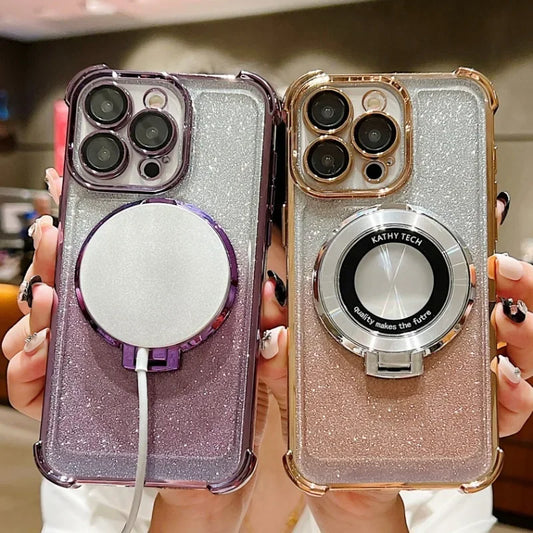 Phone Case With Ring Holder For iPhone 13/14/15 Pro Plus Max