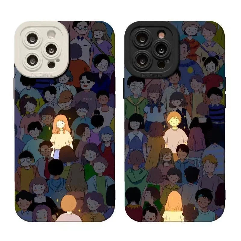 Couple Boy and Girl PHONE COVER For iPhone 13/14/15 Pro Plus Max