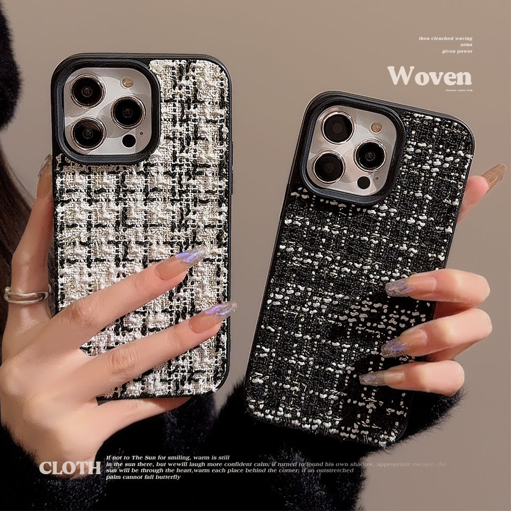 Woven Cloth Phone Case For iPhone 13/14/15 Pro Plus Max