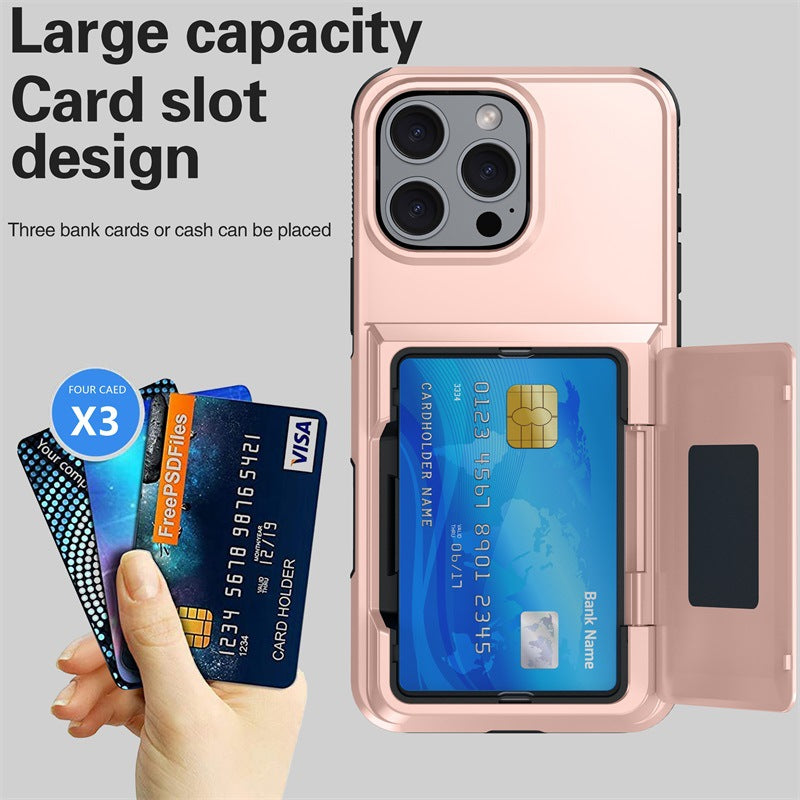 Card Slot Two-in-One Flip Wallet Phone Case For iPhone 11/12/13/14/15 Pro Plus Max