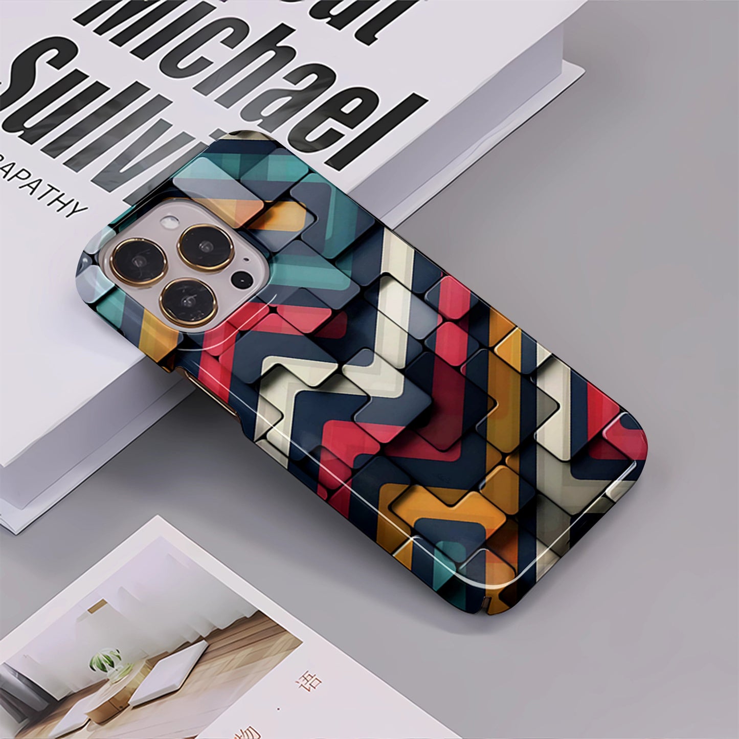 3D Grid PHONE COVER For iPhone 13/14/15/16 Pro Plus Max