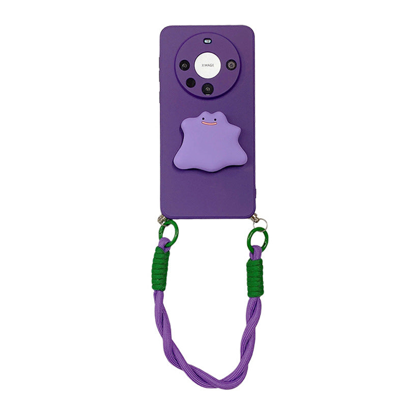 Purple Ghost PHONE COVER With Ring Holder and Lanyard For Samsung Galaxy All