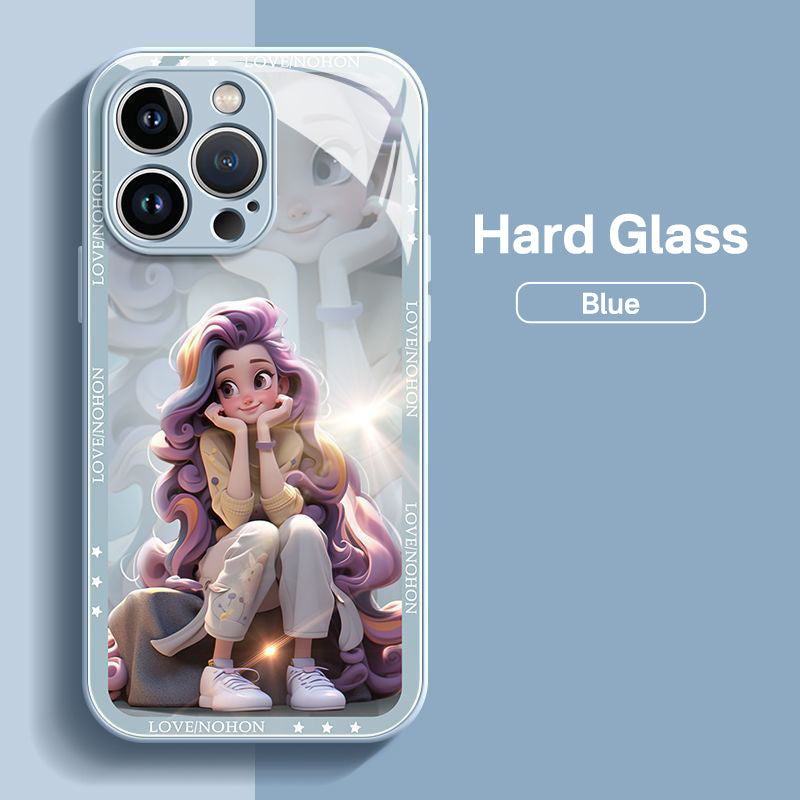 Hard Glass Phone Case For iPhone 13/14/15 Pro Plus Max