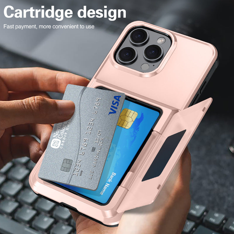 Card Slot Two-in-One Flip Wallet Phone Case For iPhone 11/12/13/14/15 Pro Plus Max