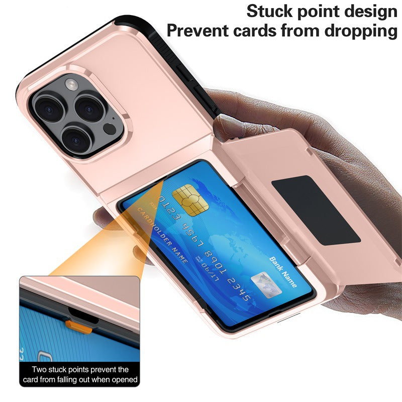 Card Slot Two-in-One Flip Wallet Phone Case For iPhone 11/12/13/14/15 Pro Plus Max