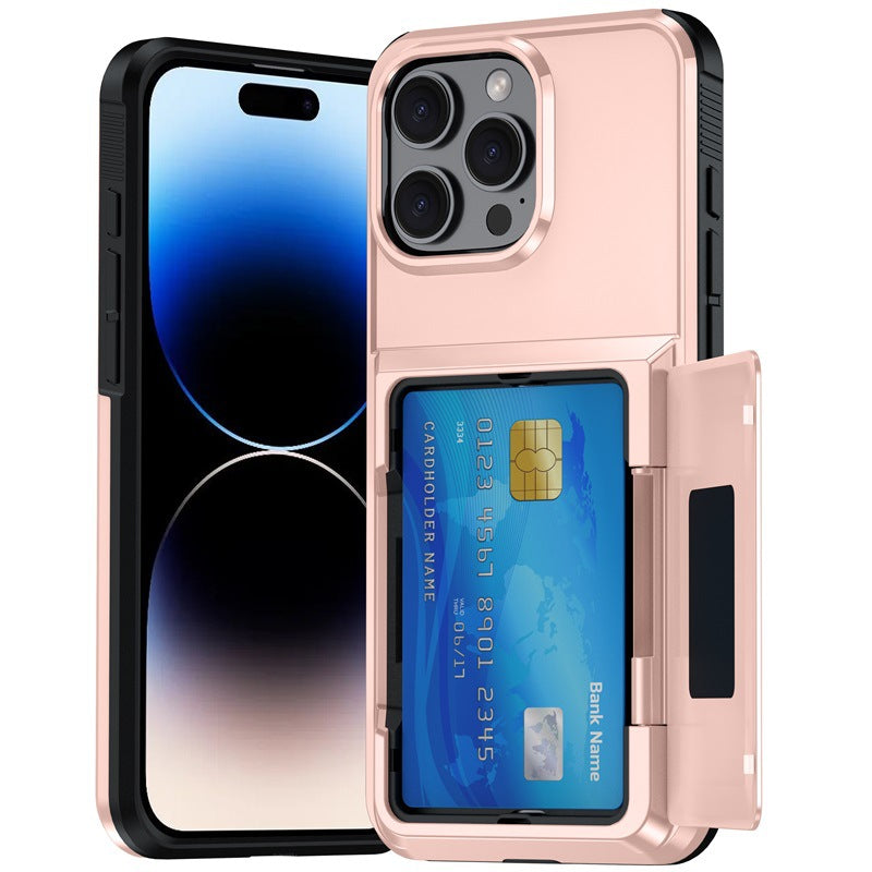 Card Slot Two-in-One Flip Wallet Phone Case For iPhone 11/12/13/14/15 Pro Plus Max