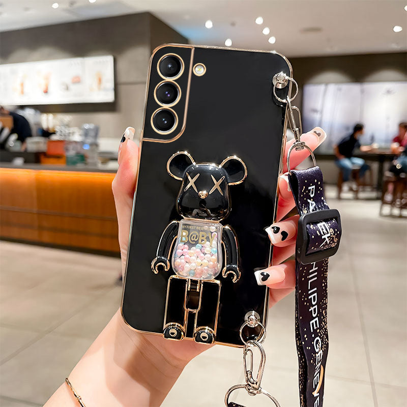 Candy Bear Phone Case With Crossbody Lanyard and Ring Holder For Samsung Galaxy Series