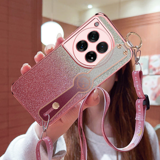 Glitter Phone Case With Lanyard For OnePlus 12/12R/11/11R